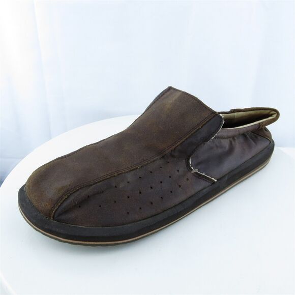 Skechers Men Slip-On Shoes Brown‎ Leather Slip On Size 13 Medium (D, M) - Picture 1 of 11